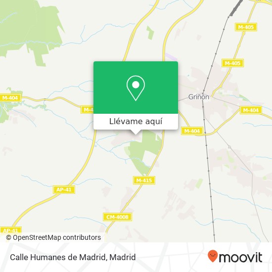 Mapa Calle Humanes de Madrid