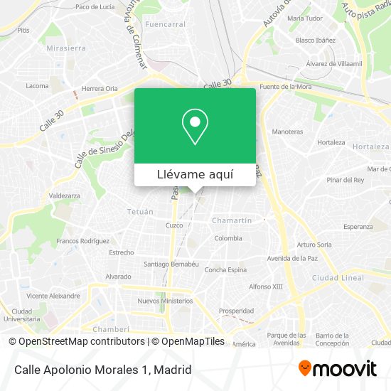 Mapa Calle Apolonio Morales 1