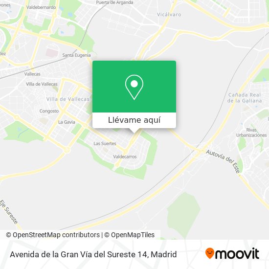 Mapa Avenida de la Gran Vía del Sureste 14
