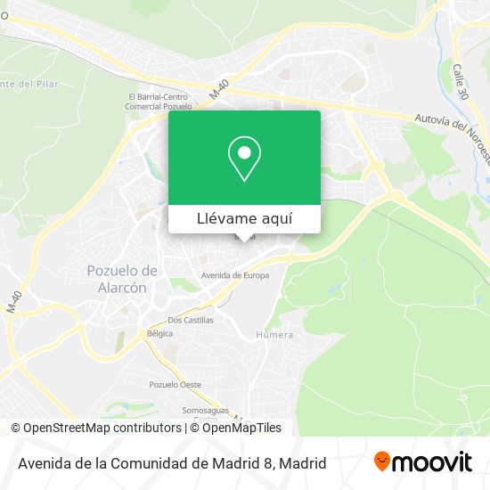 Mapa Avenida de la Comunidad de Madrid 8