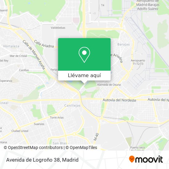 Mapa Avenida de Logroño 38