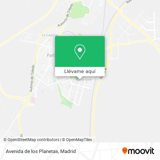Mapa Avenida de los Planetas