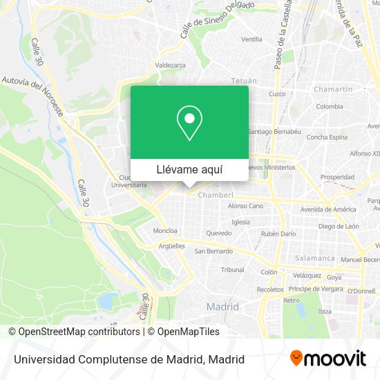 Mapa Universidad Complutense de Madrid