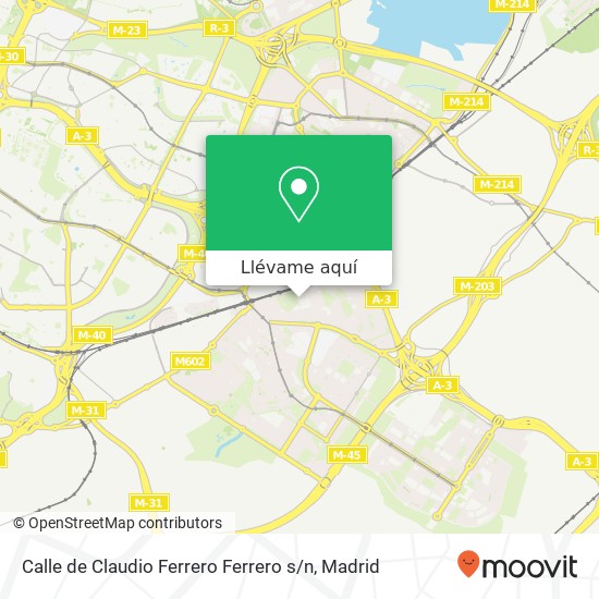 Mapa Calle de Claudio Ferrero Ferrero s / n