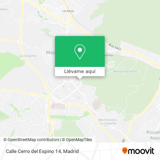 Mapa Calle Cerro del Espino 14