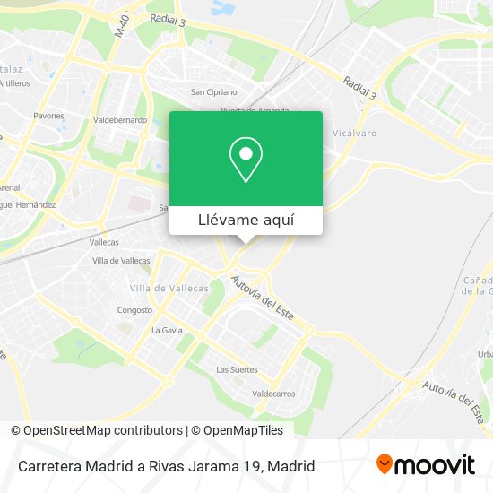 Mapa Carretera Madrid a Rivas Jarama 19