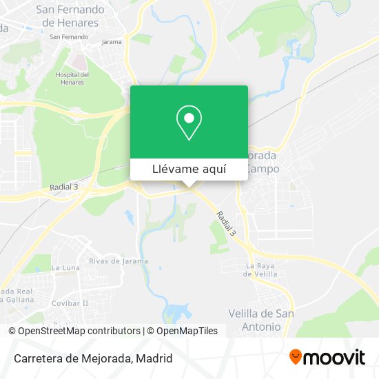 Mapa Carretera de Mejorada