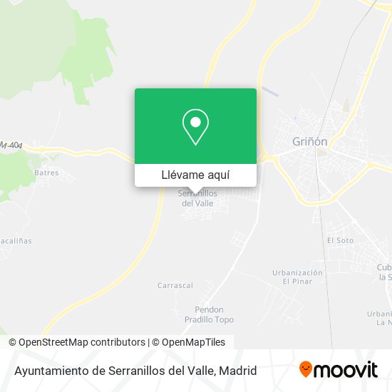 Mapa Ayuntamiento de Serranillos del Valle