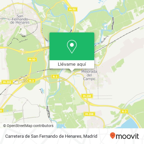 Mapa Carretera de San Fernando de Henares