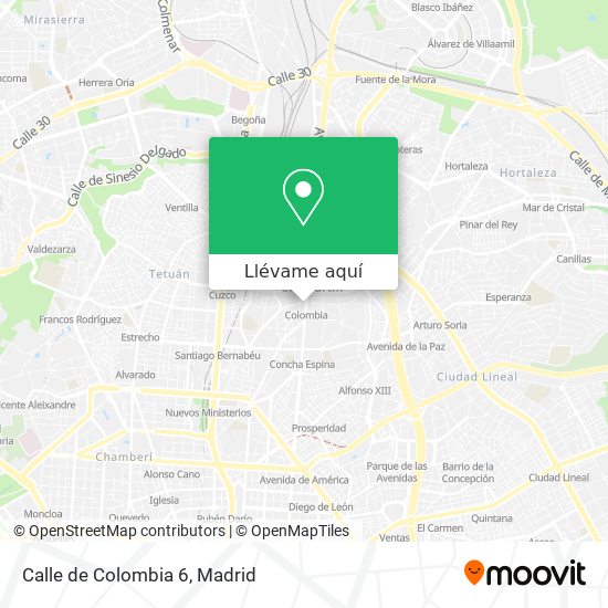 Mapa Calle de Colombia 6
