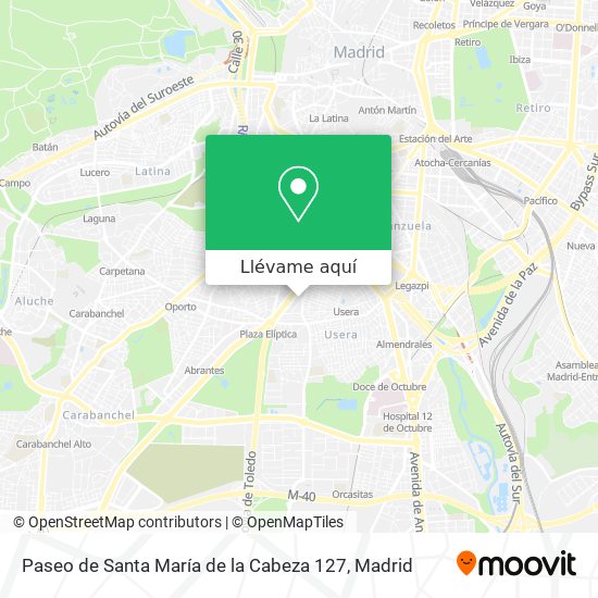 Mapa Paseo de Santa María de la Cabeza 127