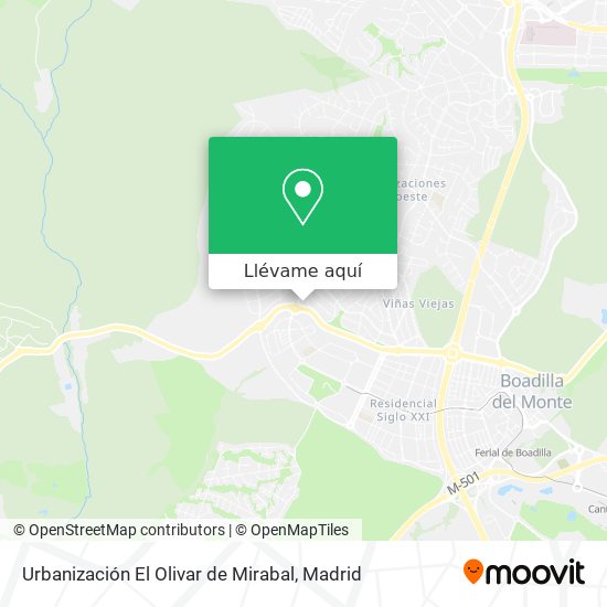 Mapa Urbanización El Olivar de Mirabal