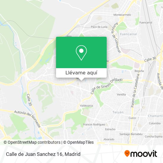 Mapa Calle de Juan Sanchez 16