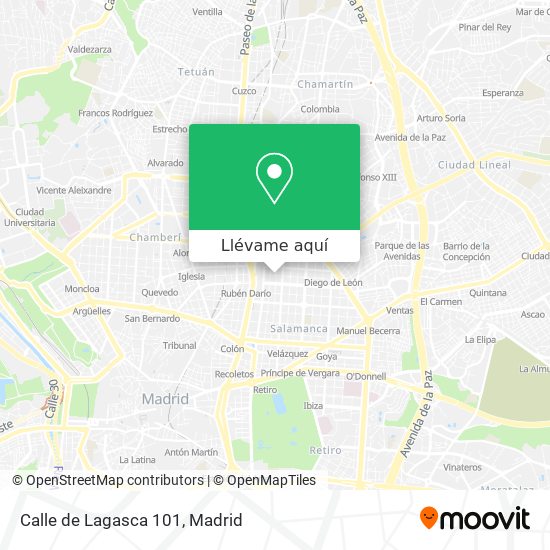 Mapa Calle de Lagasca 101