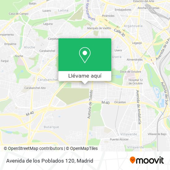 Mapa Avenida de los Poblados 120