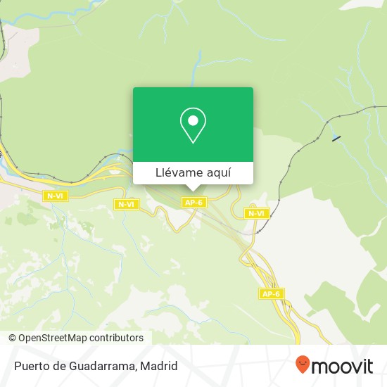 Mapa Puerto de Guadarrama