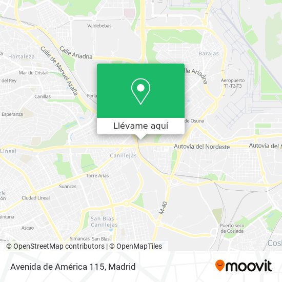 Mapa Avenida de América 115