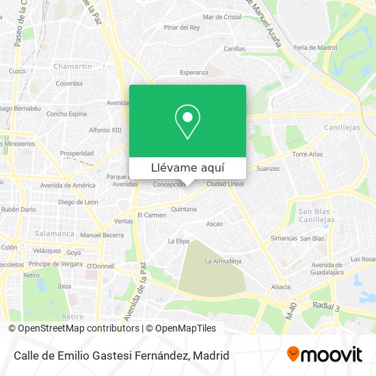 Mapa Calle de Emilio Gastesi Fernández
