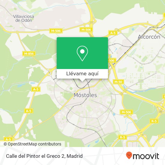 Mapa Calle del Pintor el Greco 2
