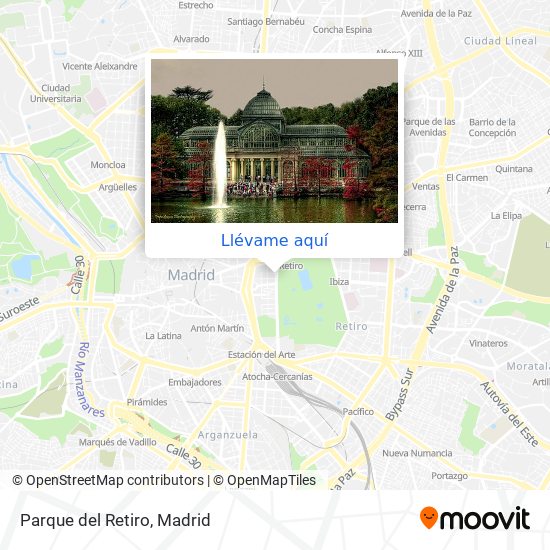 Mapa Parque del Retiro