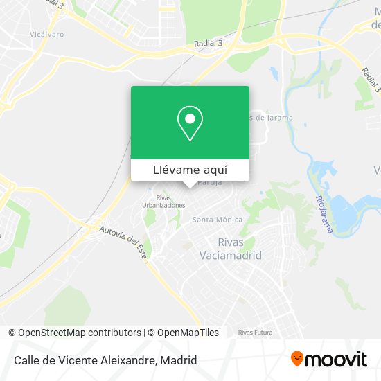 Mapa Calle de Vicente Aleixandre