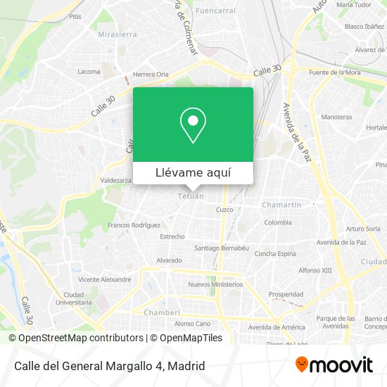 Mapa Calle del General Margallo 4