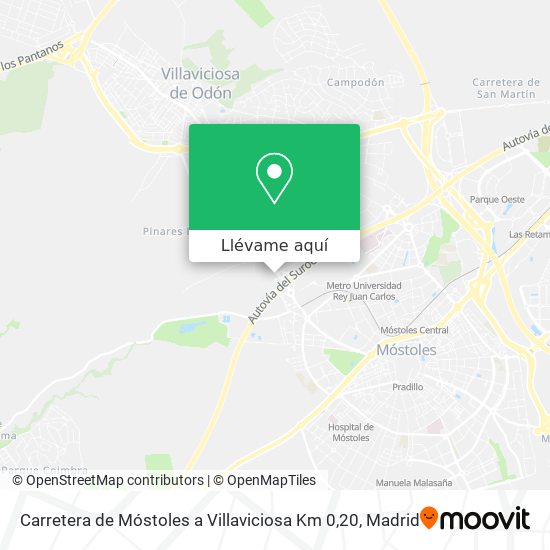 Mapa Carretera de Móstoles a Villaviciosa Km 0,20