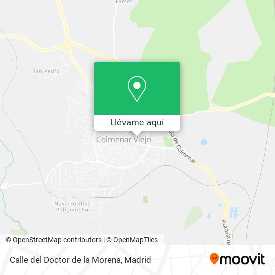 Mapa Calle del Doctor de la Morena