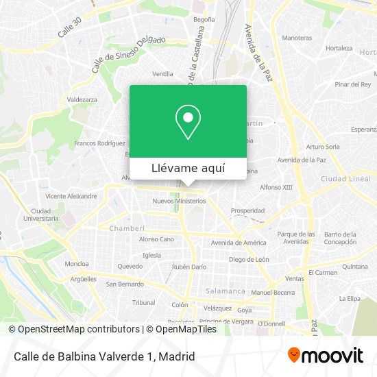 Mapa Calle de Balbina Valverde 1