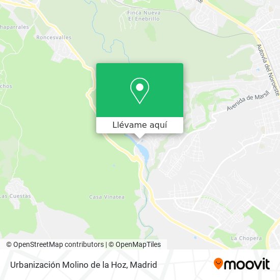 Azul Excremento diseño Cómo llegar a Urbanización Molino de la Hoz en Las Rozas De Madrid en  Autobús o Tren?