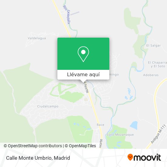 Mapa Calle Monte Umbrío