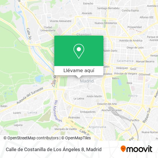 Mapa Calle de Costanilla de Los Ángeles 8