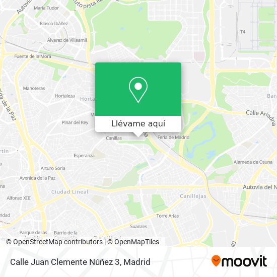 Mapa Calle Juan Clemente Núñez 3