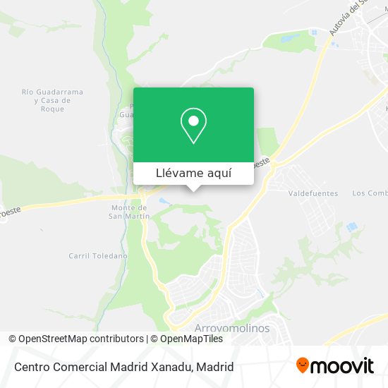 Mapa Centro Comercial Madrid Xanadu