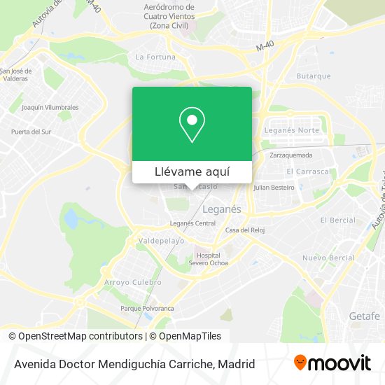 Mapa Avenida Doctor Mendiguchía Carriche