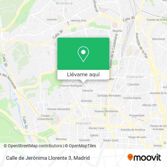 Mapa Calle de Jerónima Llorente 3
