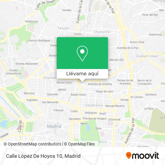 Mapa Calle López De Hoyos 10