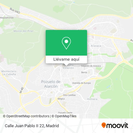 Mapa Calle Juan Pablo II 22