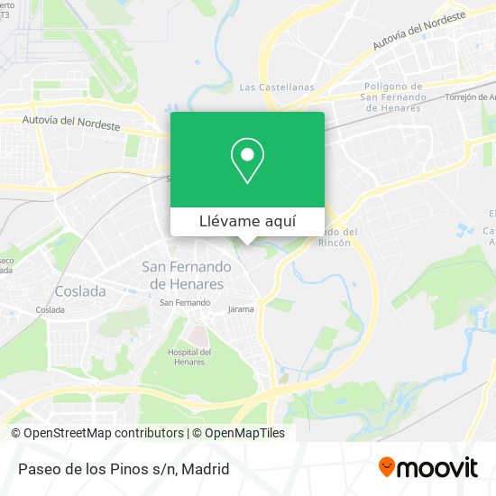 Mapa Paseo de los Pinos s/n