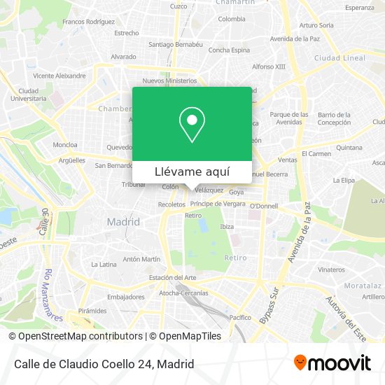 Mapa Calle de Claudio Coello 24