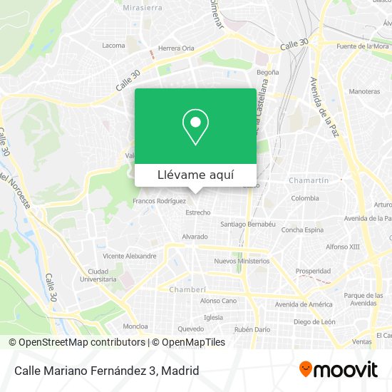 Mapa Calle Mariano Fernández 3