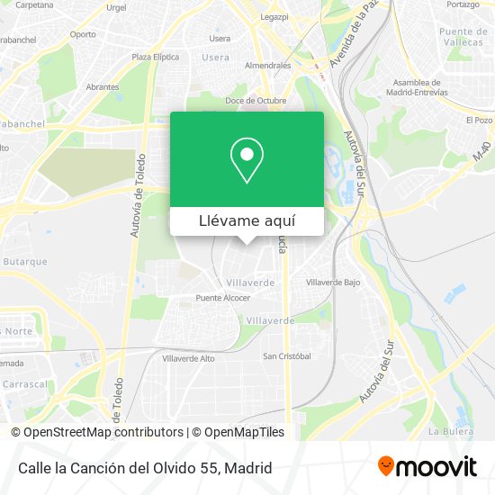 Mapa Calle la Canción del Olvido 55