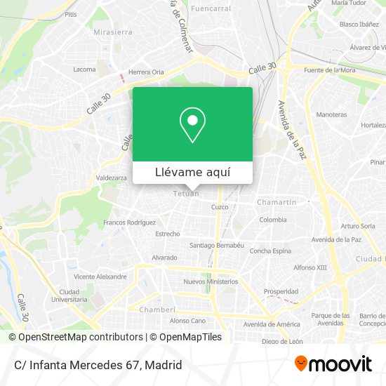 Mapa C/ Infanta Mercedes 67