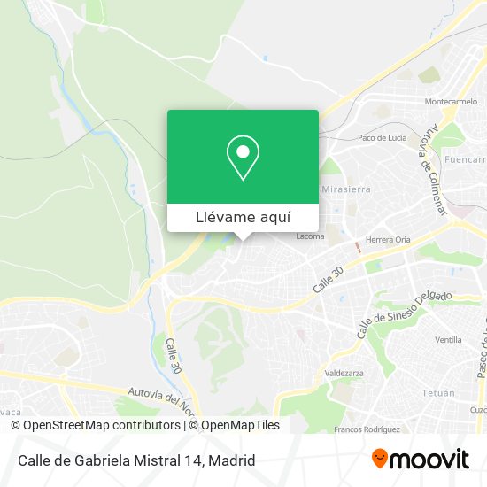Mapa Calle de Gabriela Mistral 14