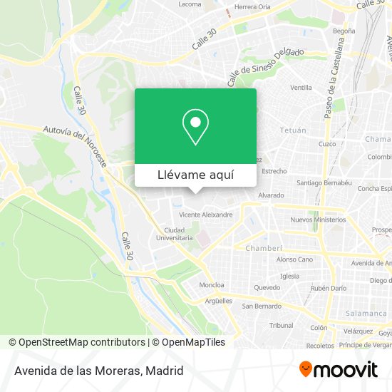 Mapa Avenida de las Moreras
