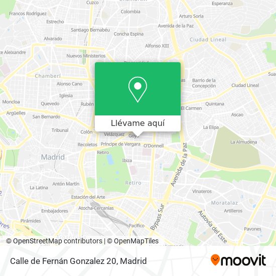 Mapa Calle de Fernán Gonzalez 20
