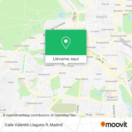 Mapa Calle Valentín Llaguno 9