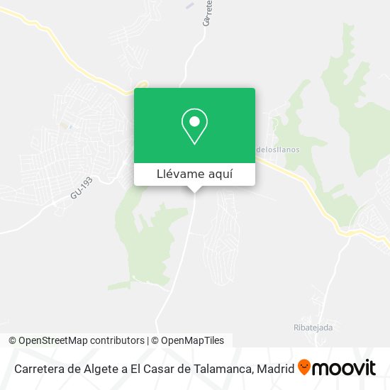 Mapa Carretera de Algete a El Casar de Talamanca