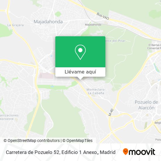 Mapa Carretera de Pozuelo 52, Edificio 1 Anexo,