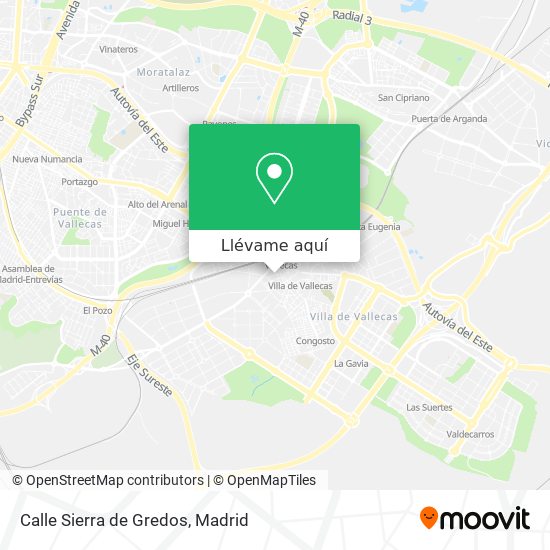 Mapa Calle Sierra de Gredos